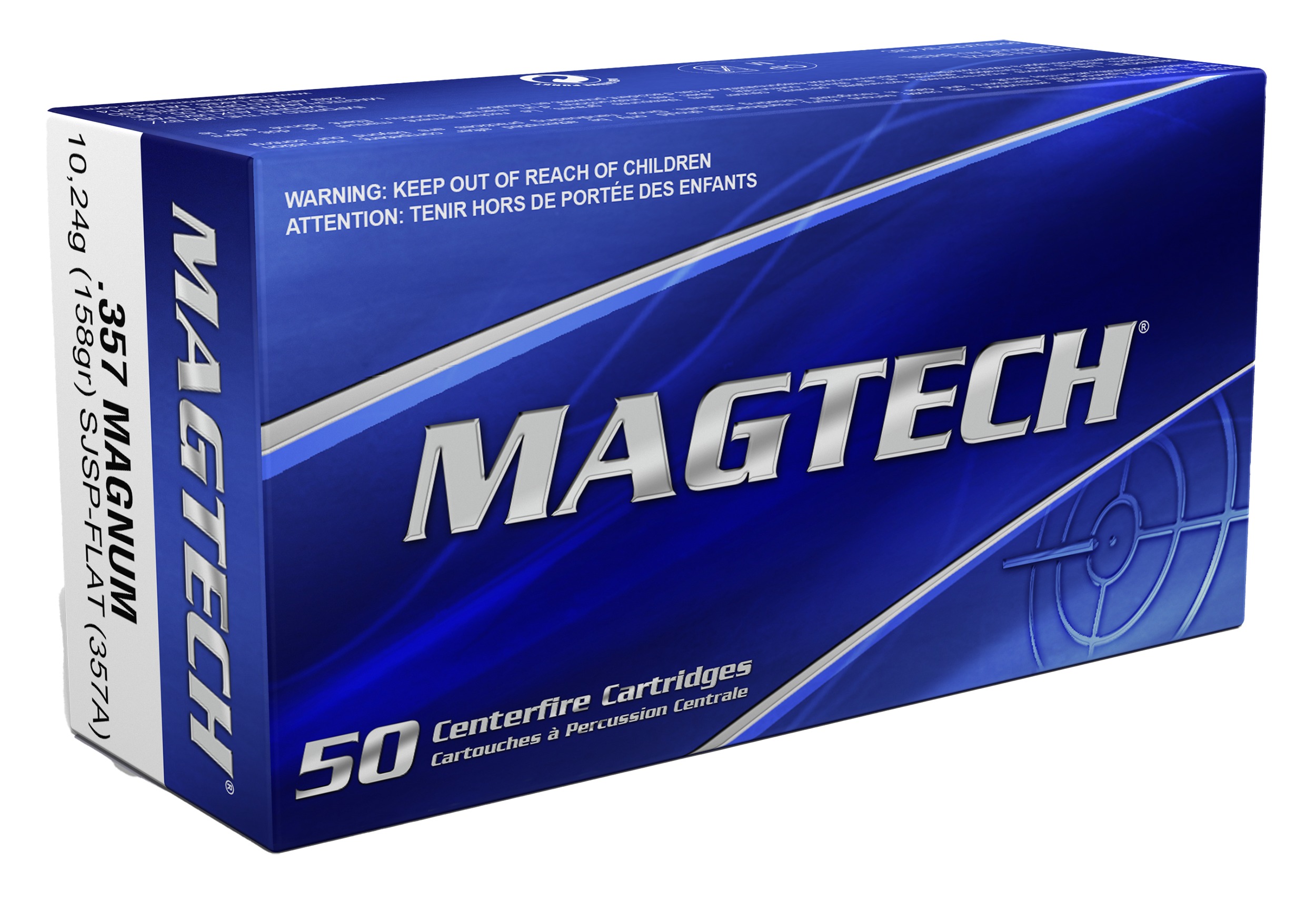 Magtech 357A Range/Training  357Mag 158gr Semi Jacketed Soft Point Flat 50 Per Box/20 Case