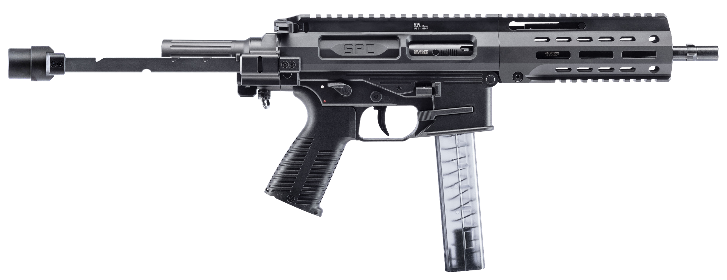 B&T Firearms 500003TB SPC9  9mm Luger 33+1 9.10", Black, Tele Brace Adapter, Polymer Grip (OEM Mag)
