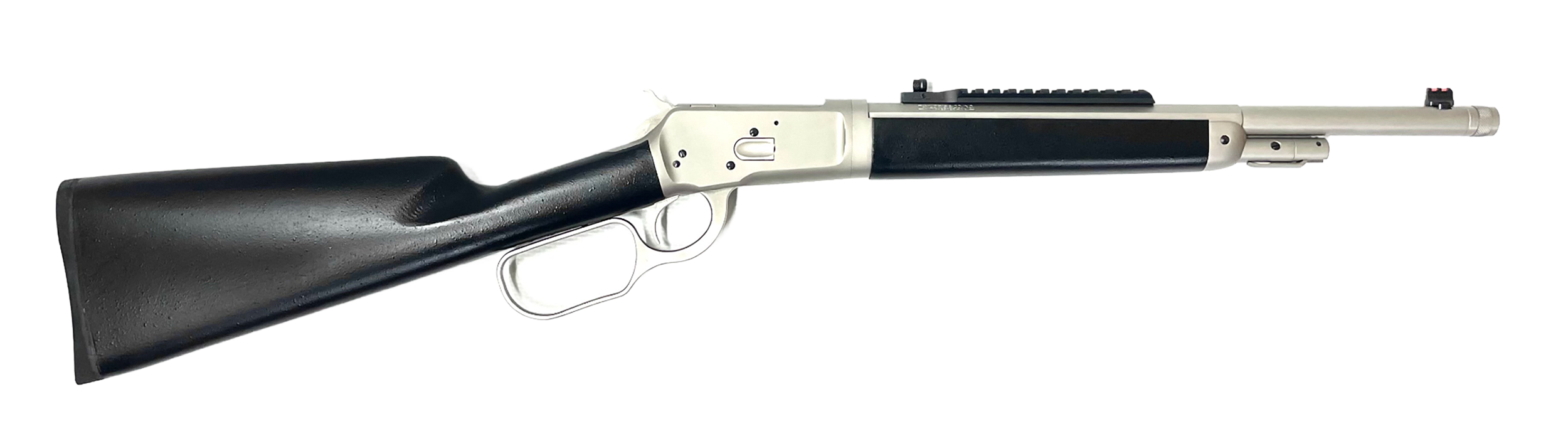 Taylors & Company 220097 1892 Alaskan Take-Down 44 Rem Mag Caliber with 5+1 Capacity, 16.50" Barrel, Matte Chrome Metal Finish & SoftTouch Black Synthetic Stock Right Hand (Full Size)