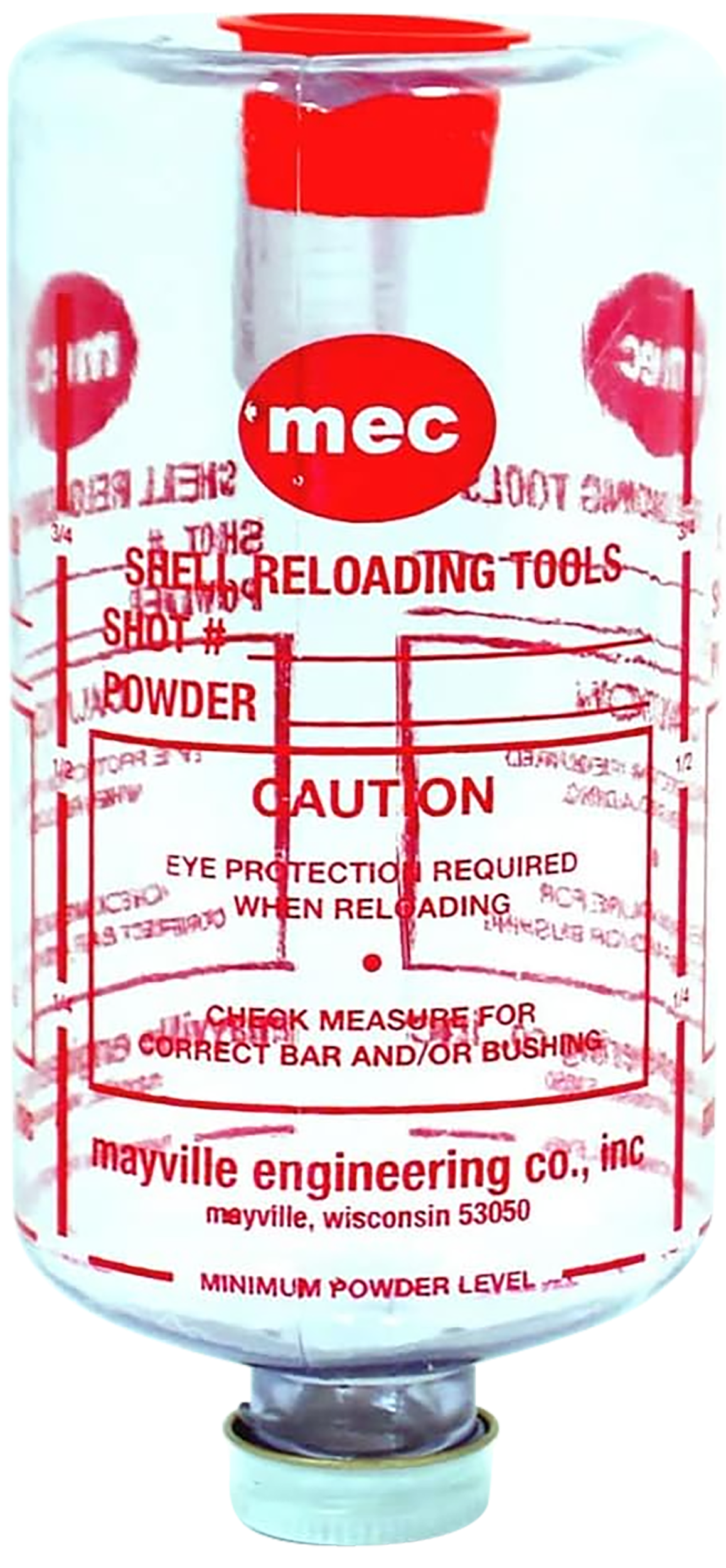 MEC Outdoors 301L13X Replacement Bottle Size Small Clear Hard Plastic