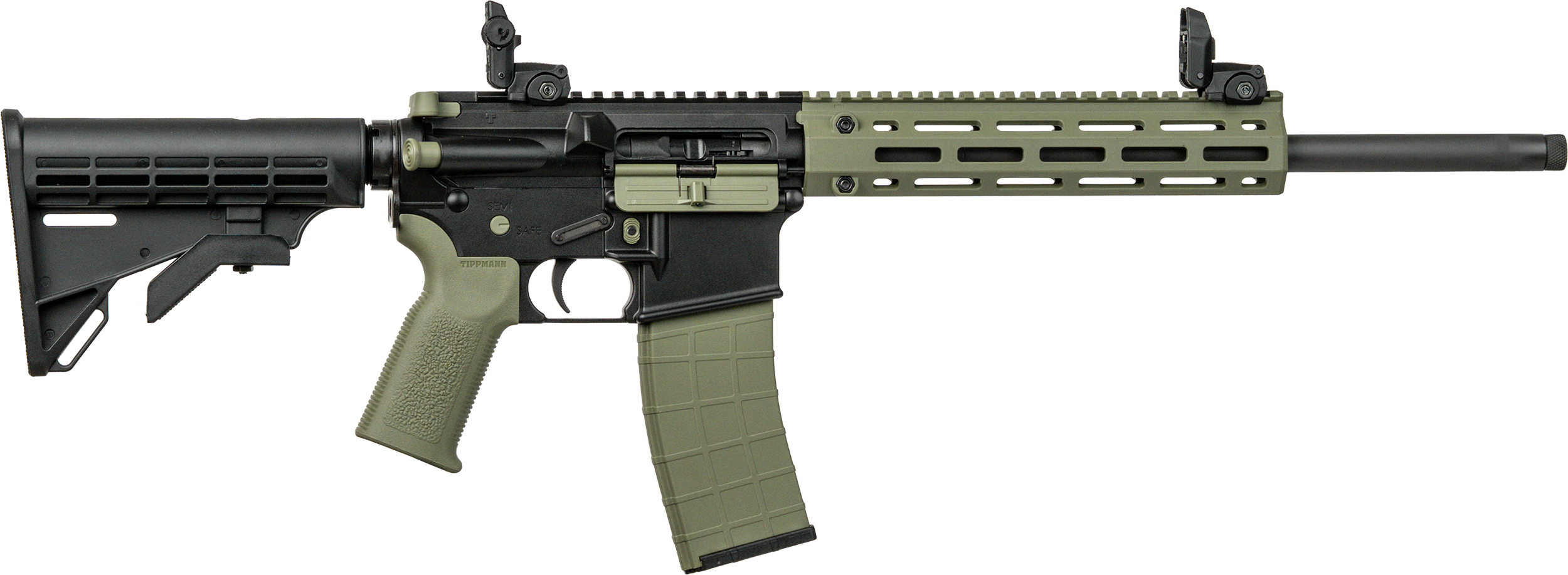 Tippmann Arms A101228 M4 LTE MSR 22 LR 25+1 16" Black Parkerized Threaded Barrel, OD Green Aluminum Receiver w/Picatinny Rail, M-LOK Handguard, Black Adj CAR15 Polymer Stock, OD Green Gen2 Grip, Right