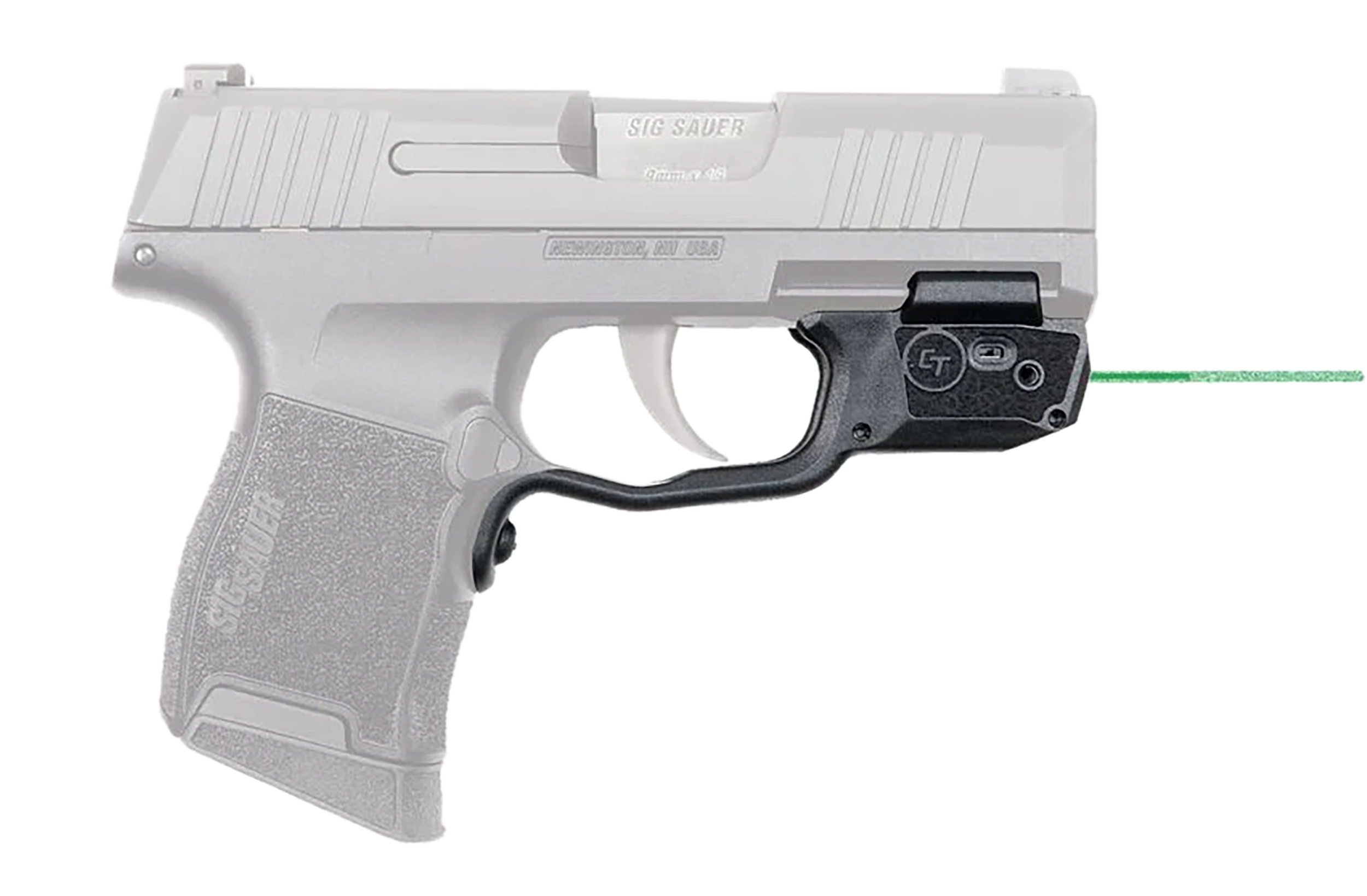 Crimson Trace 0181601 Laserguard Fits Sig P365/P365XL/P365SAS, Green Laser Black Polymer Trigger Guard Mount