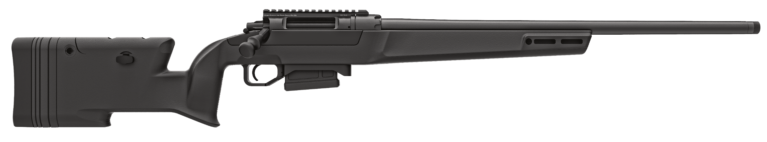 Daniel Defense 4215907265 Delta 5  Full Size 308 Win 5+1 20" Black Steel Barrel, Black Cerakote Stainless Steel Receiver, Black Fixed w/Adj Cheek Riser Stock, Right Hand