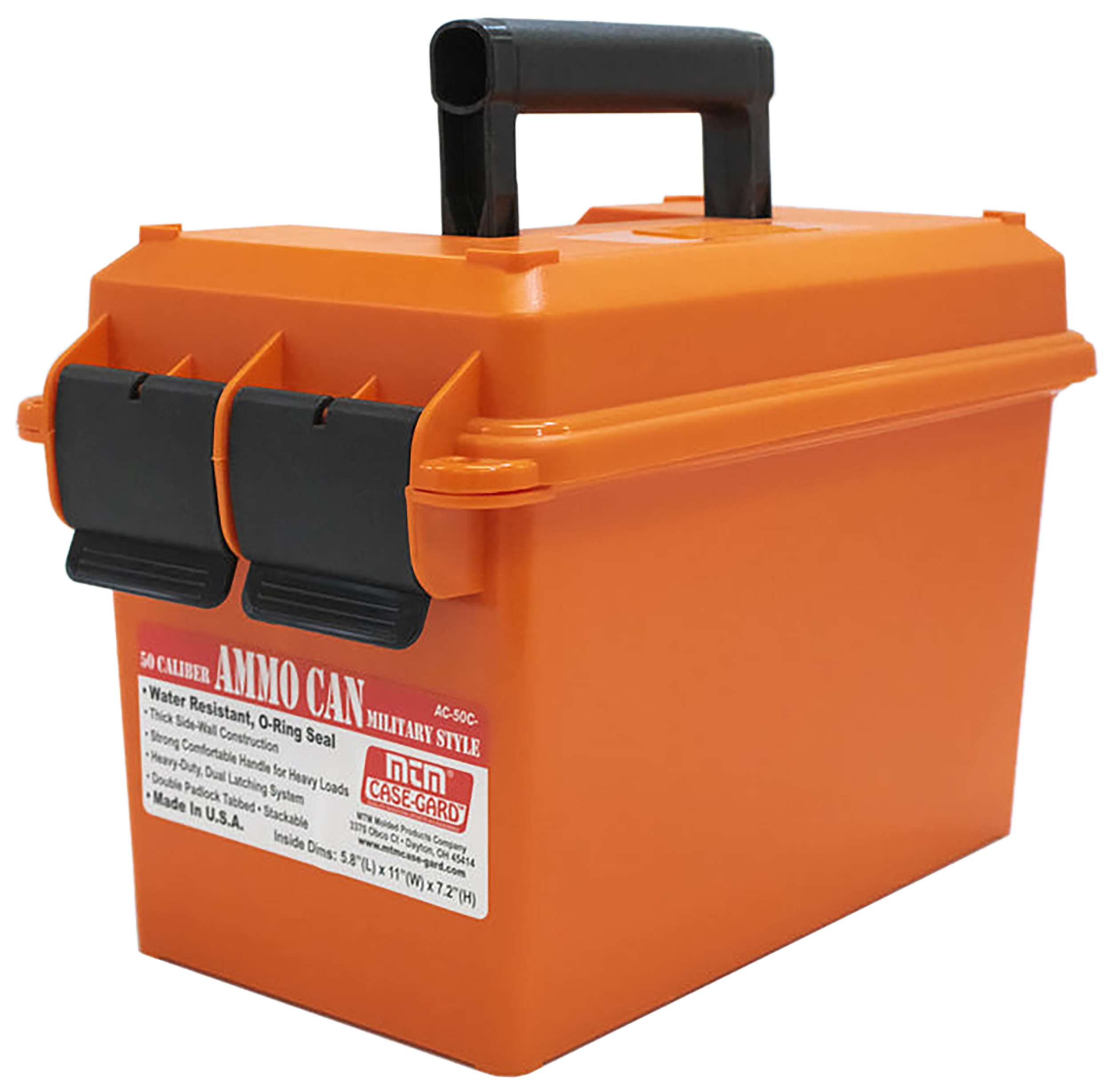 MTM Case-Gard AC50C35 Ammo Can 50Cal Orange Polypropylene