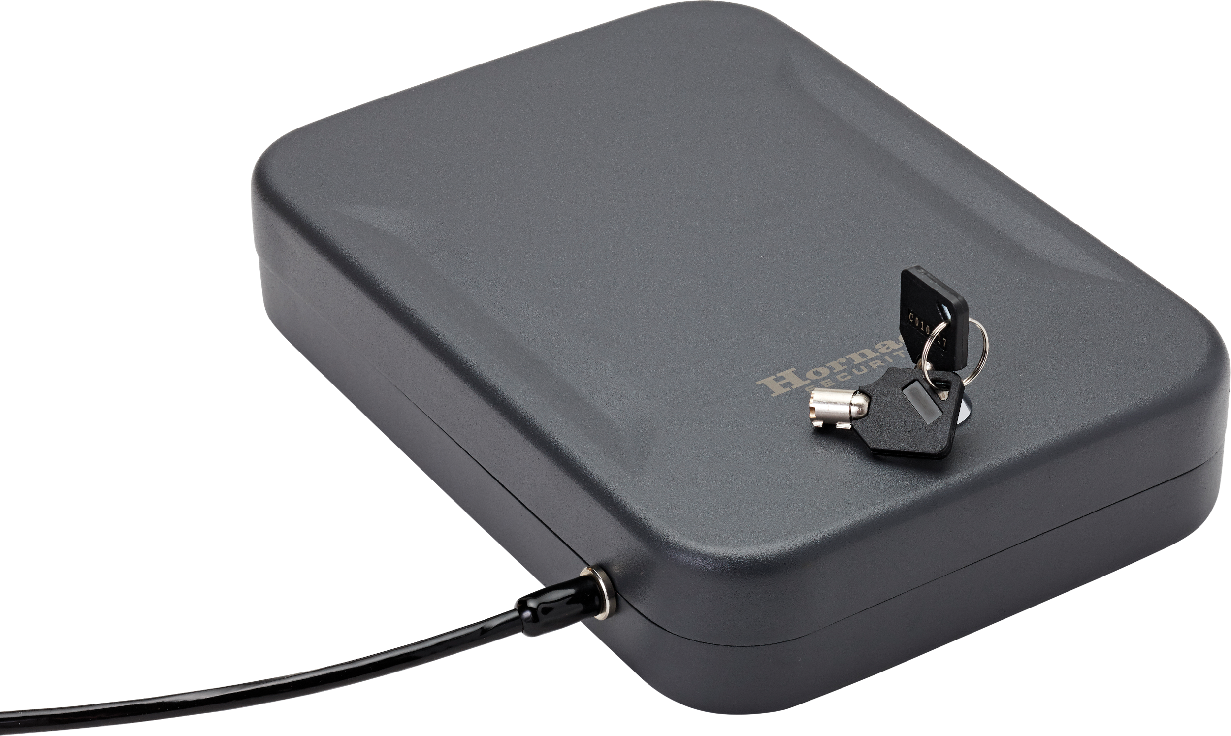Hornady 95210 Lock Box  XL Key Entry Black Steel Holds 1 Handgun 10" L x 7" W x 2" D