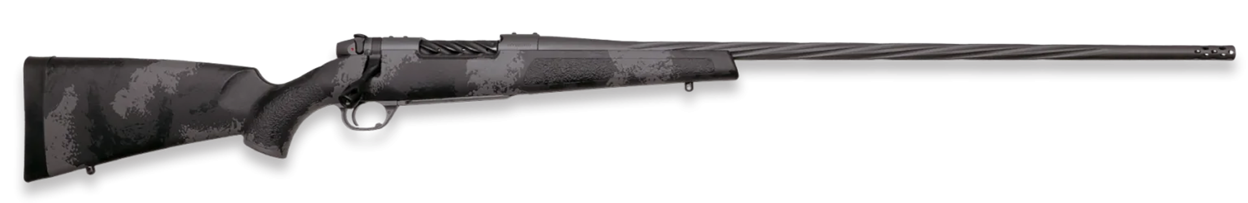 Weatherby MLW01N7MMWR8B Mark V Live Wild 7mm Wthby Mag 3+1 26" Carbon Gray Cerakote Fluted Threaded Barrel & Steel Drilled & Tapped Receiver, Black w/Gray Accents Fixed Polymer Stock, Right Hand