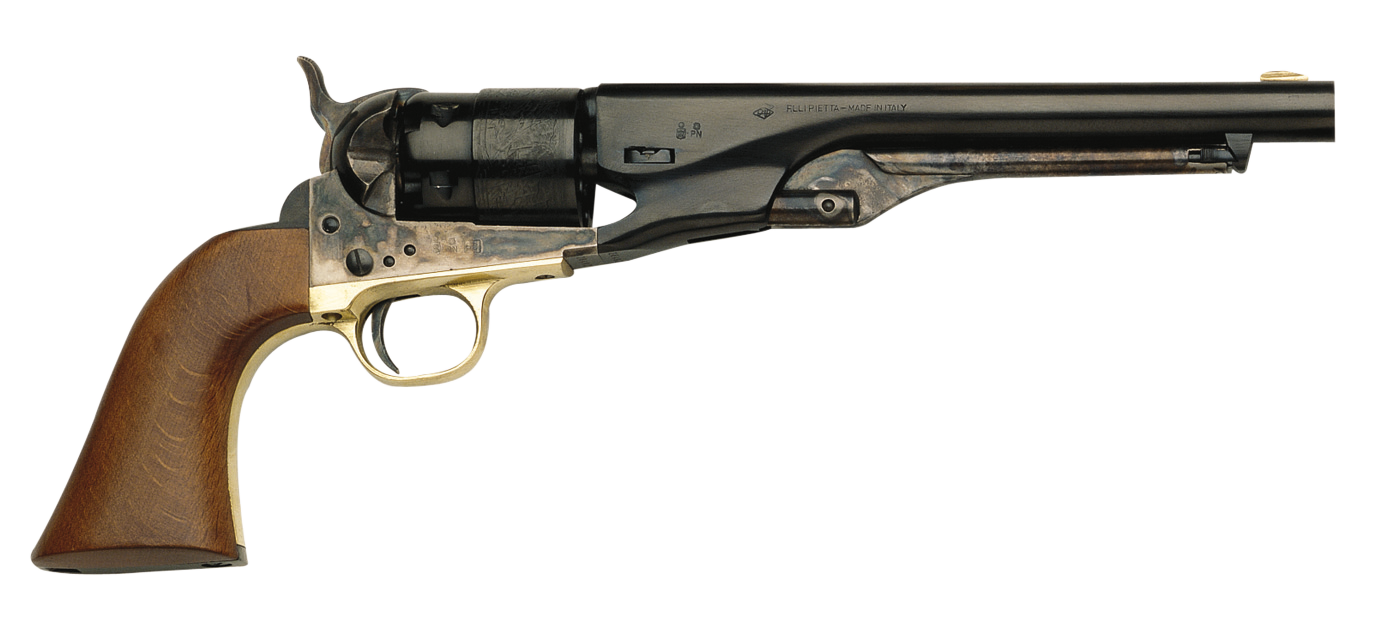 Traditions FR18602 1860 Army Break Open 44 Cal #11 Percussion 8" 6 Shot Color Case Hardened Frame Blued Barrel & Cylinder Walnut Grip