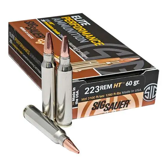 SIG SAUER ELITE HUNT 223 REM, 60GR 20RD BX