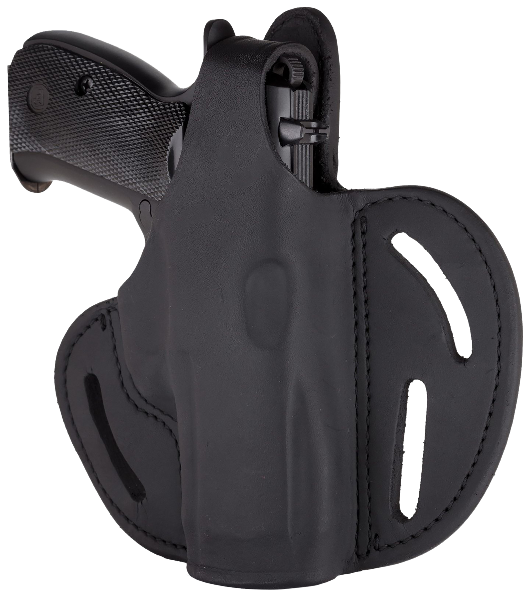 1791 Gunleather BHX3SBLR BHX OWB Size 03 Stealth Black Leather Belt Slide Compatible w/Glock/S&W M&P Shield Right Hand