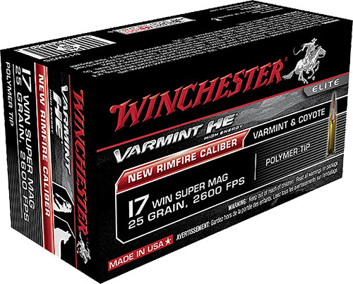 Winchester Ammo S17W25 Varmint HE 17WSM 25gr Polymer Tip 50 Per Box/10 Case