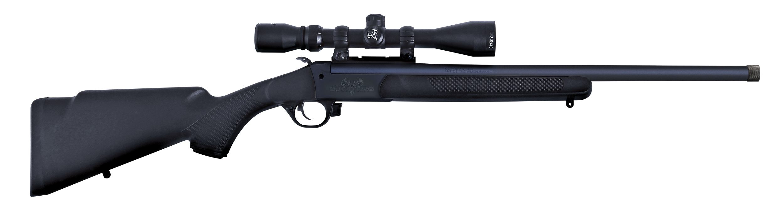 Traditions CR5-470030 Outfitter G3 w/Scope 450 Bushmaster 22" Drilled & Tapped Receiver Black Synthetic Stock 3-9x40mm Duplex
