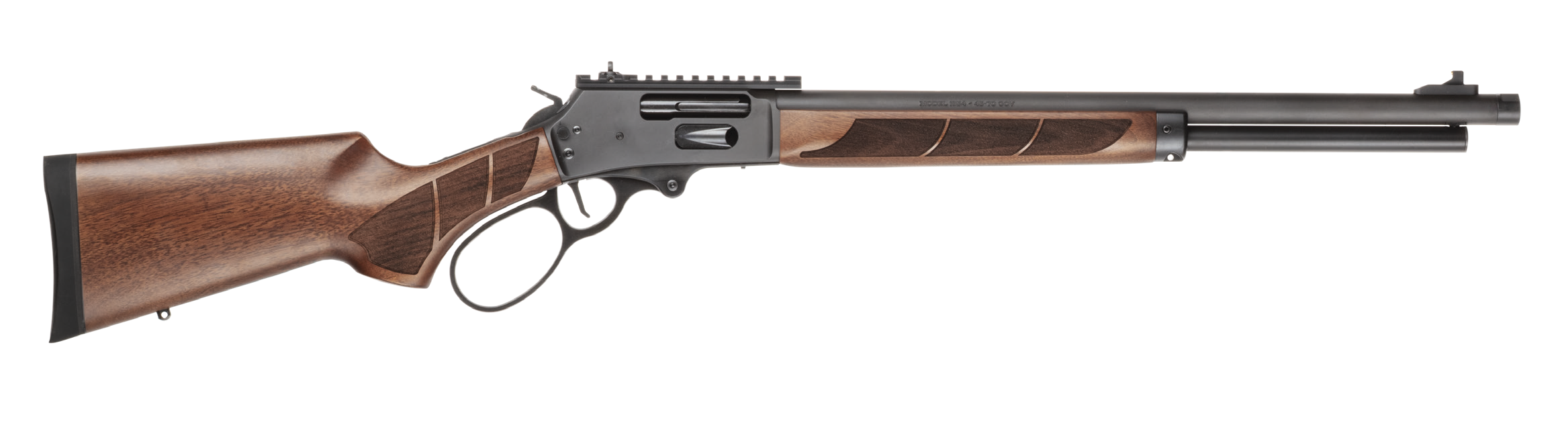 Smith & Wesson 1854 1854 America 250 45-70 Gov 6+1 20" Black Armornite Threaded Barrel, Engraved Black Armornite Stainless Steel Receiver w/Picatinny Rail, Walnut Forend & Fixed Stock