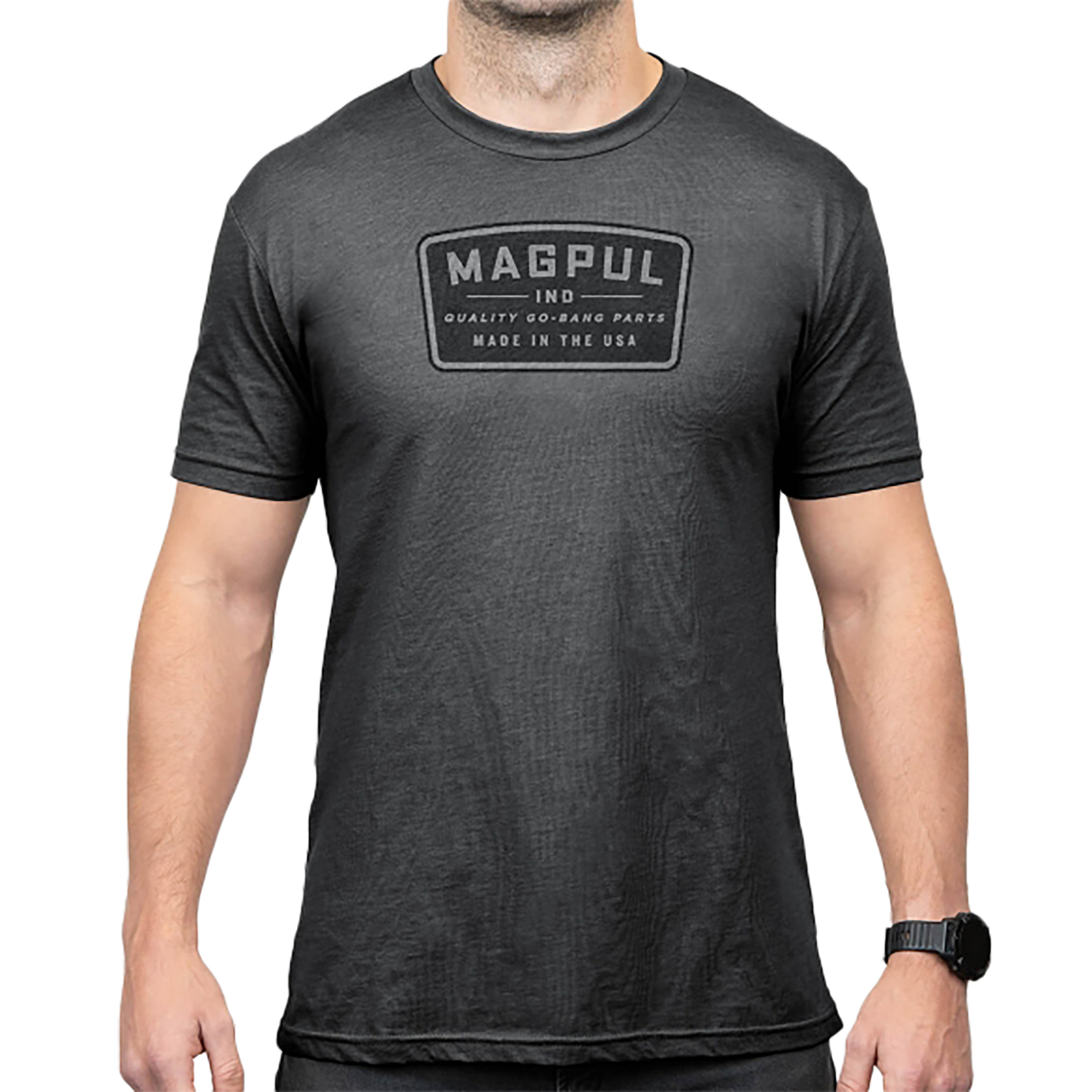 Magpul MAG1526-010-M Go Bang Parts Charcoal Gray Cotton/Polyester Short Sleeve Medium