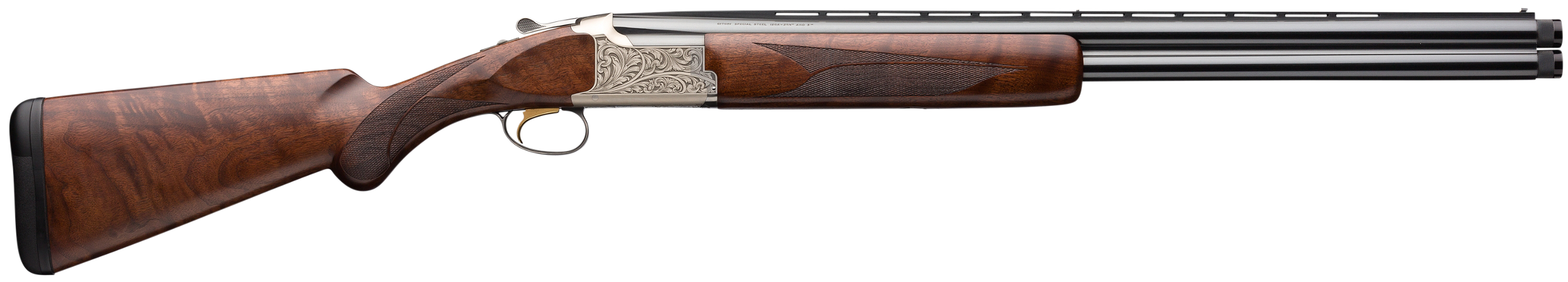 Browning 018163305 Citori Feather Lightning 12 Gauge 3" 2rd 26" Blued Steel Barrels, Satin Nickel Finished Engraved Alloy Receiver, American Black Walnut Stock With Lightening Style Grip