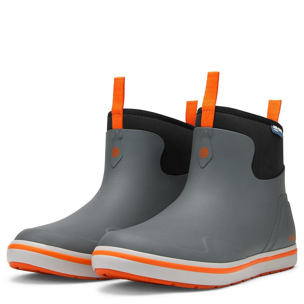 LaCrosse Mens Alpha Deck Boot 6" Grey/Orange Size 8
