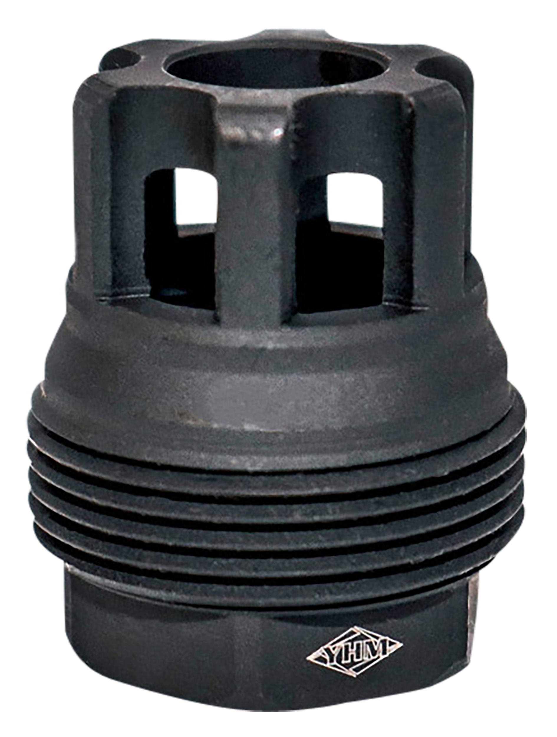 Yankee Hill 4401MB28 sRx QD Mini Muzzle Brake Black Phosphate Steel with 1/2"-28 tpi, 9mm, 1.10" OAL & 9.375" Diameter for sRx Adapters