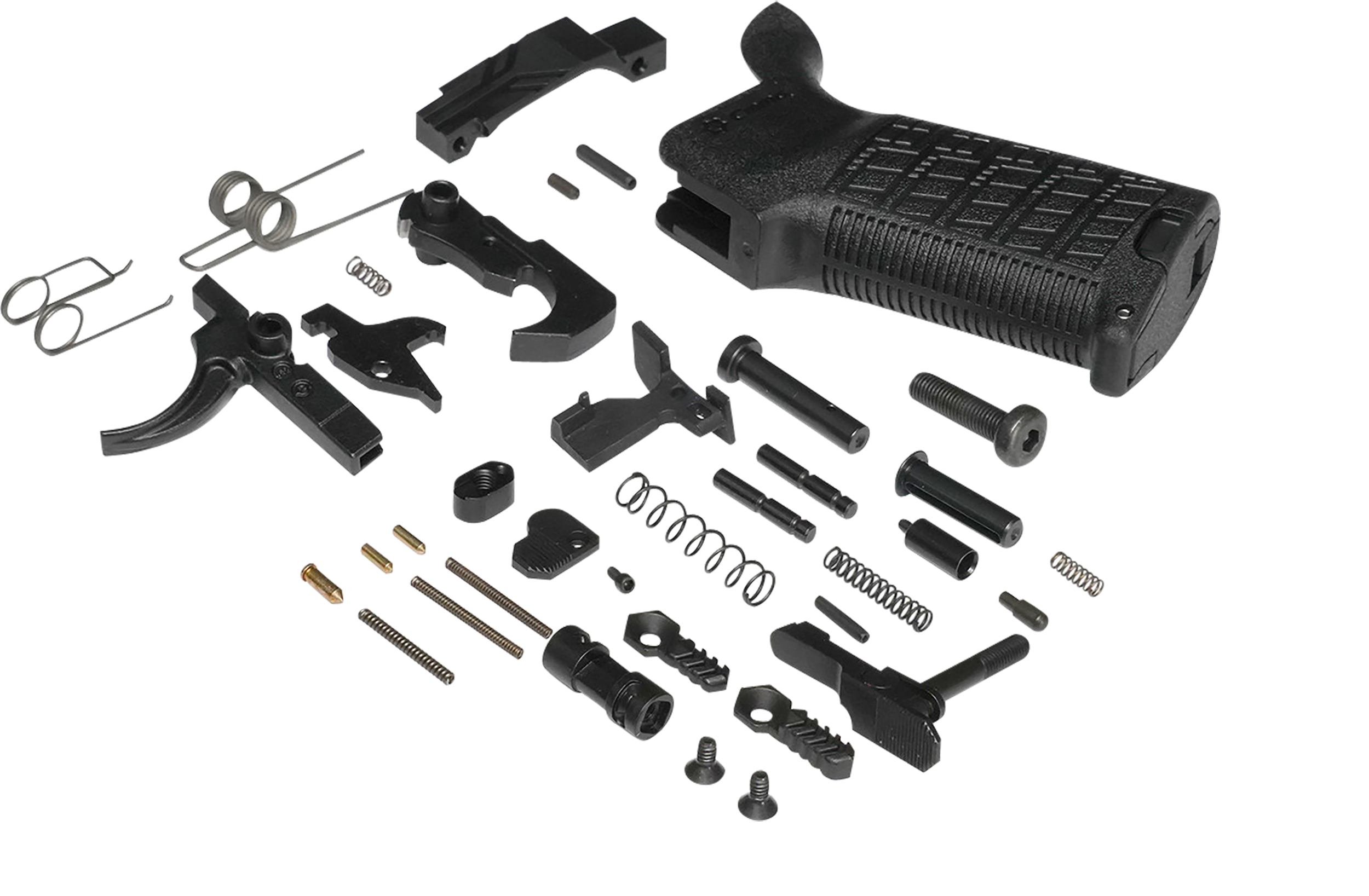 CMMG S5CA642 Zeroed Lower Parts Kit Black Grip, Ambi Safety & Mag Catch, Mil-Spec Trigger, Fits AR-Platform/Mk4