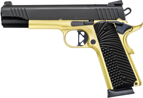 CHIAPPA 1911 SUPERIOR GRADE 45ACP 5" 8RD BLACK/GOLD