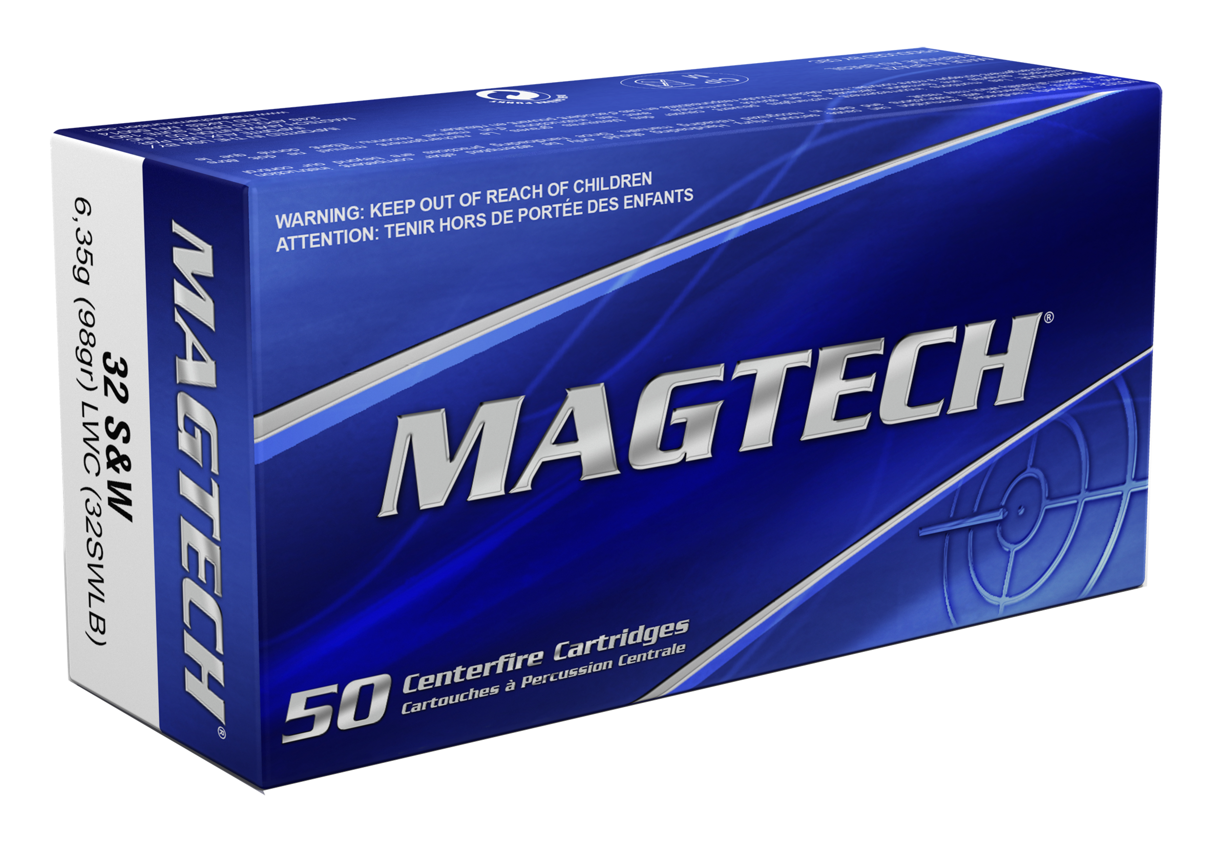 Magtech 32SWLB Range/Training  32S&W Long 98gr Lead Wadcutter 50 Per Box/20 Case