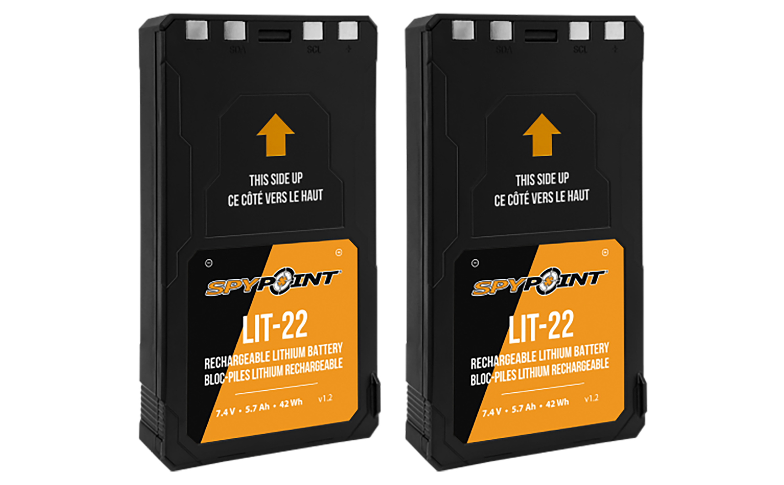 Spypoint 05538 LIT-22 Rechargeable Lithium Battery Pack Black 7.4 Volts (2) Single Pack