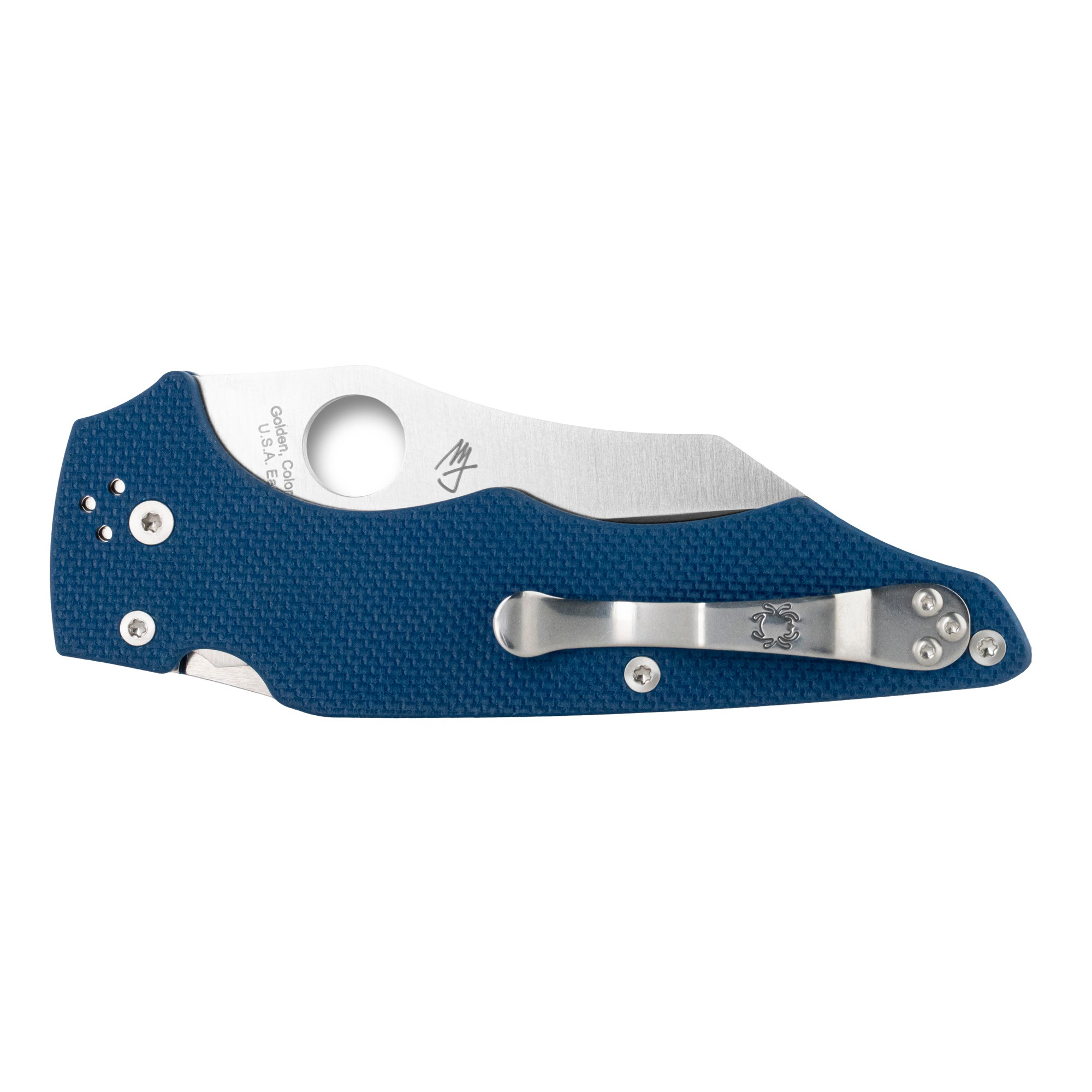 SPYDERCO YOJUMBO 3.98" BLU/SLV PLAIN