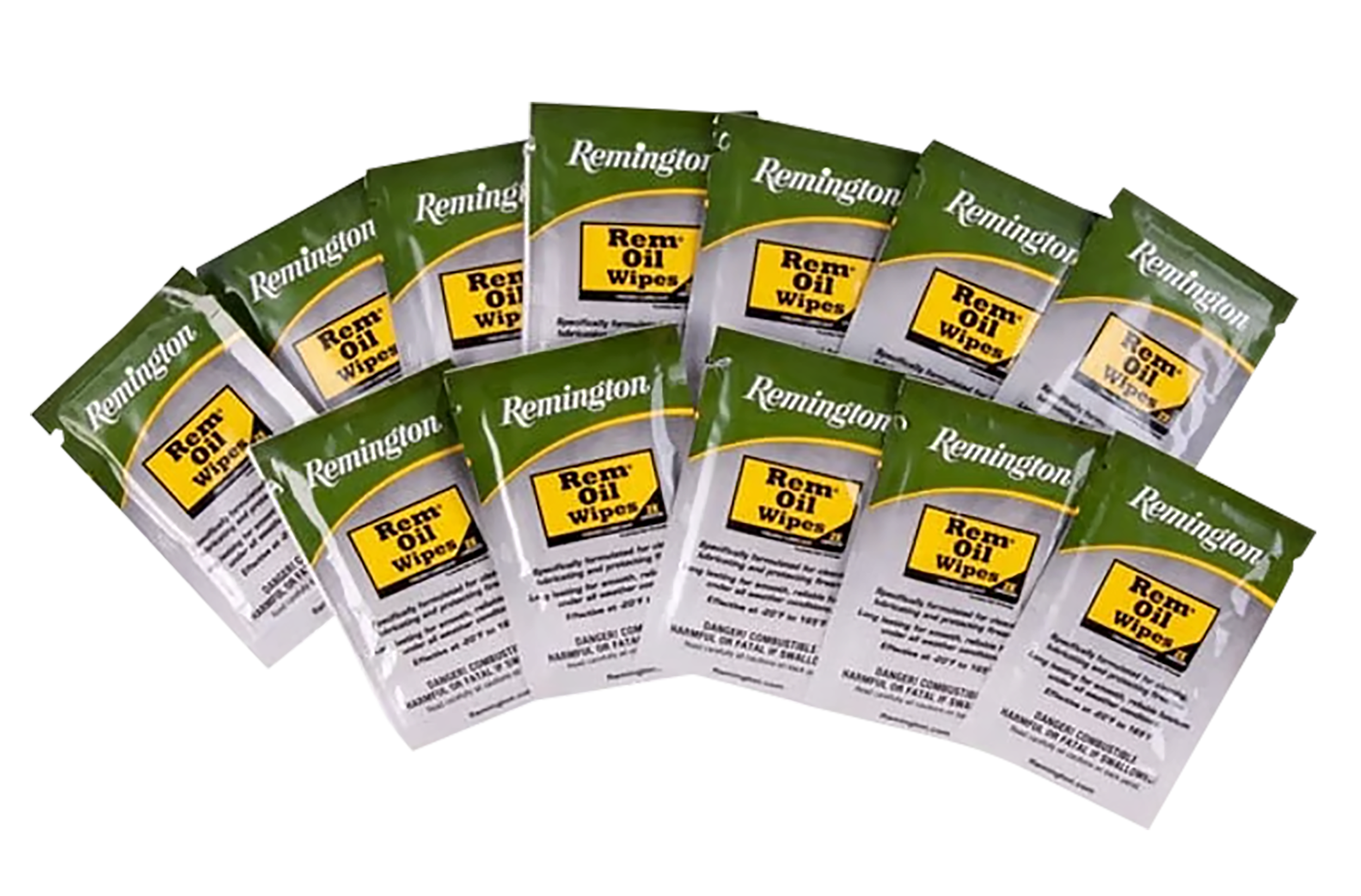Remington Accessories 18411 Rem Oil  Cleans/Lubricates/Protects Single Pack Wipes 12 Per Pack