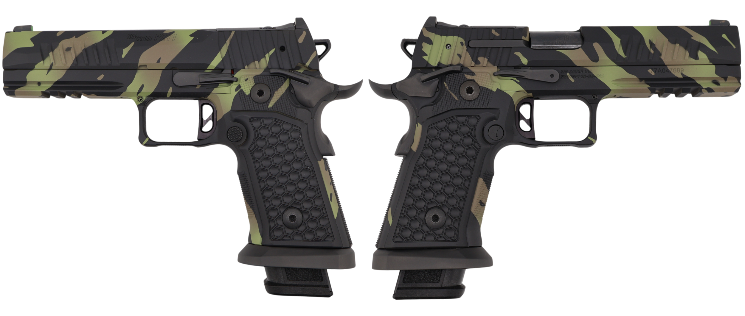 SIG SAUER P211-GT5 9MM PISTOL 5" TIGER STRIPE 2-21RD, 1-17RDRD MAGS