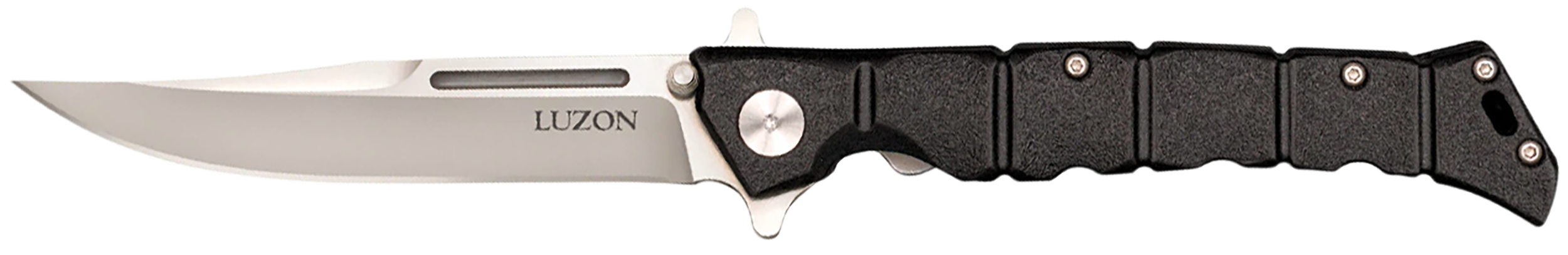 Cold Steel CS20NQL Luzon Medium 4" Folding Clip Point Plain 8Cr13MoV SS Blade/Black GFN Handle Features Safety Switch Includes Pocket Clip