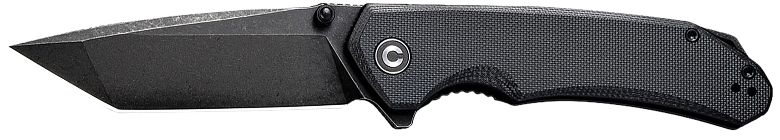 Civivi Knives C2023C Brazen  3.46" Folding Tanto Black Stonewashed D2 Steel Blade, Black Textured G10 Handle
