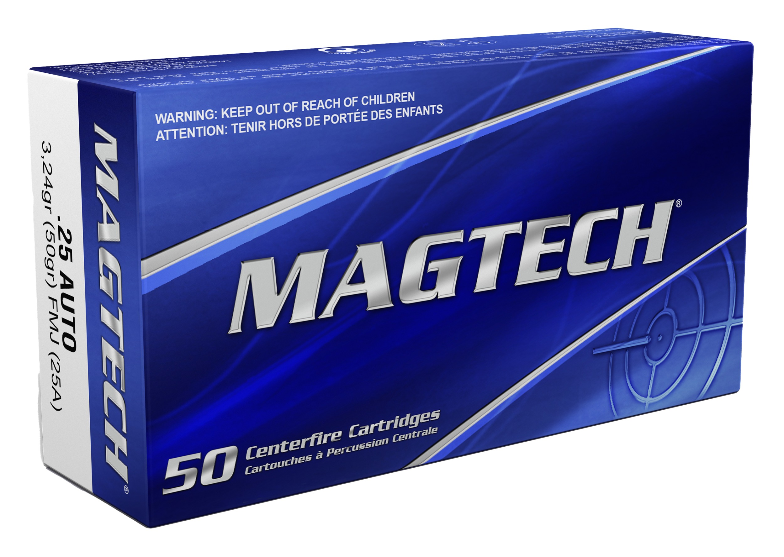 Magtech 25A Range/Training 25ACP 50gr Full Metal Jacket 50 Per Box/20 Case