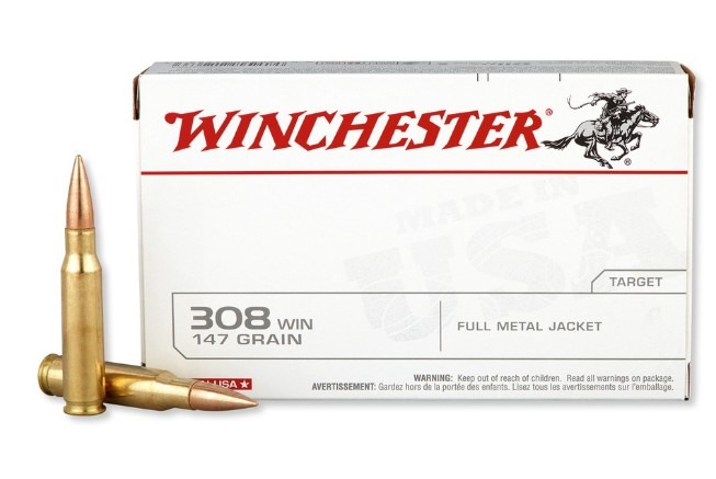 Winchester USA White Box 308 Win 147gr FMJ 60rd Box
