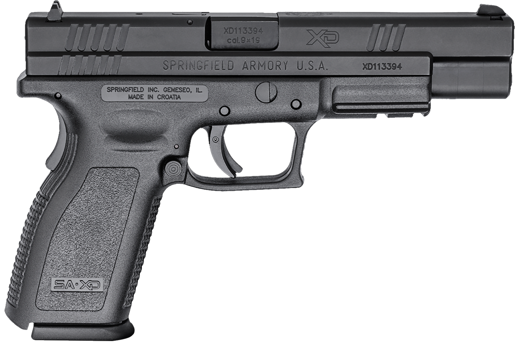 Springfield Armory XD9401 XD Tactical *CA Compliant 9mm Luger 10+1, 5" Black Melonite Steel Barrel, Black Melonite Long/Serrated Steel Slide, Black Polymer Frame w/Picatinny Rail