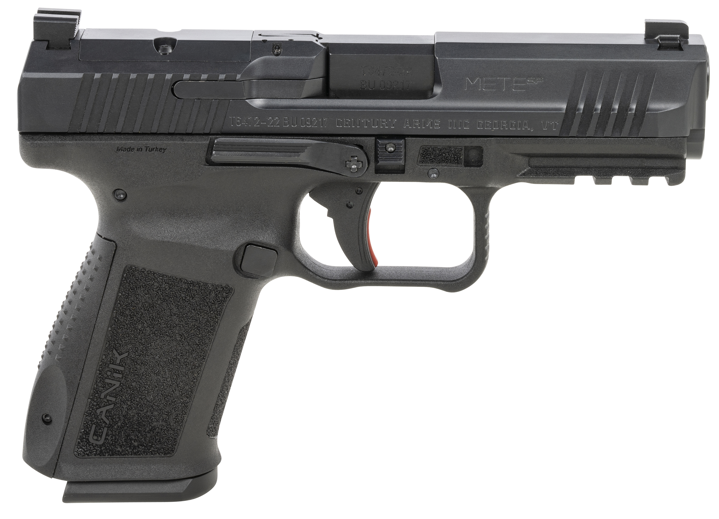 Canik HG5637N Mete SF Compact 9mm Luger 15+1 4.08" Black Steel Barrel, Black Nitride Optic Ready/Serrated Slide, Black Polymer Frame w/Beavertail & Picatinny Rail, Ambidextrous