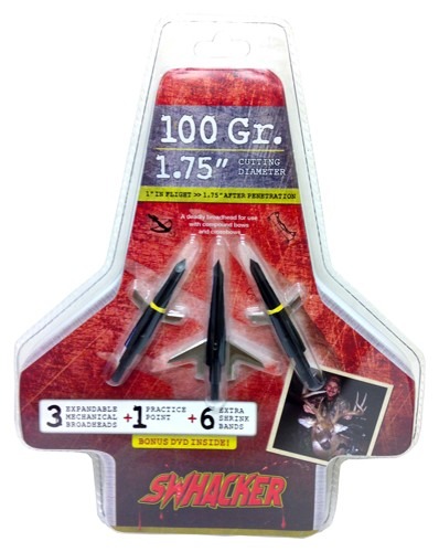 SWHACKER BROADHEAD 2-BLADE 100GR 1.75" CUT 3/PK