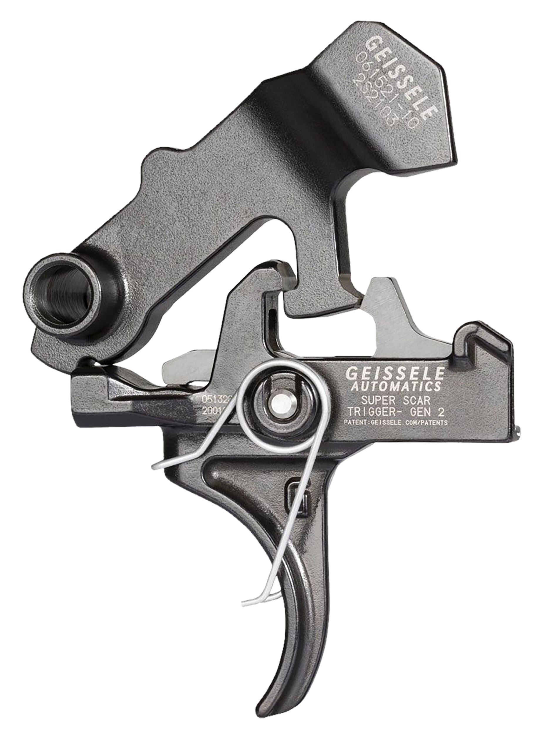 Geissele Automatics 05157 Super Scar  Black Oxide Curved Trigger Two-Stage 3.20-4.60 lbs Draw Weight for FN SCAR