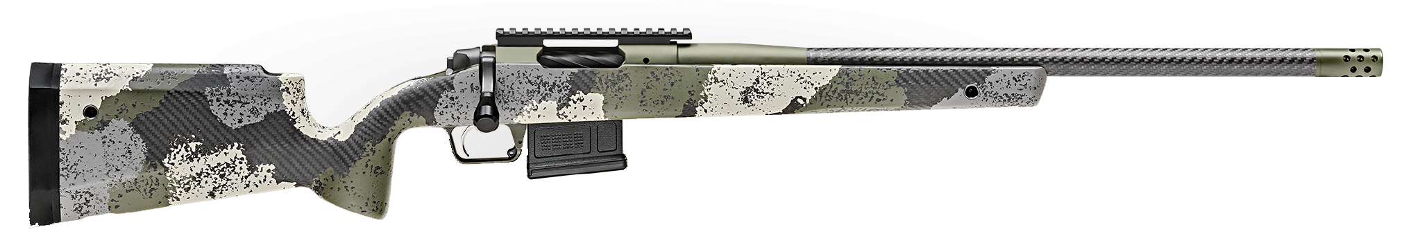 Springfield Armory BAW92265CMCFG 2020 WayPoint  6.5 Creedmoor 5+1 22" CF Evergreen Camo Hybrid Profile w/M-LOK Stock Mil-Spec Green Cerakote Right Hand