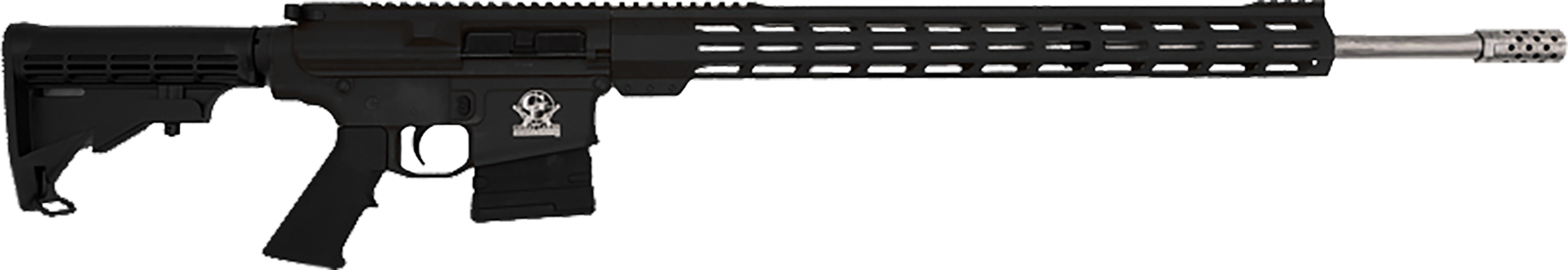 Great Lakes Firearms GL10243SSBLK AR-10  243 Win 5+1 24" Stainless Threaded Barrel, Black Aluminum Receiver w/Picatinny Rail, M-LOK Handguard, Adjustable Stock, Mil-Spec Grip, Right Hand