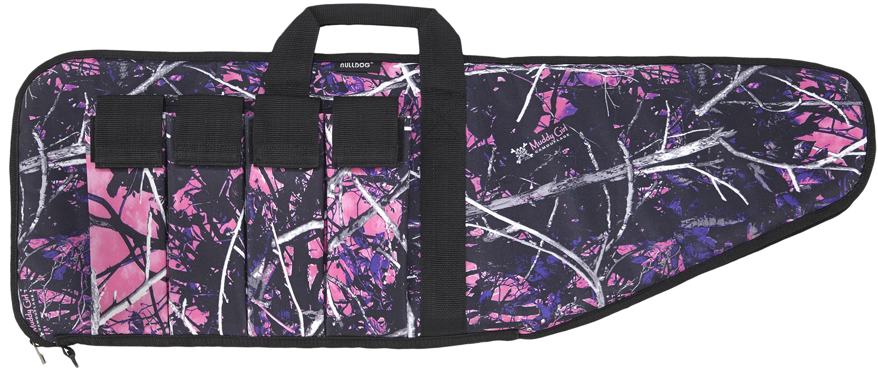 Bulldog MDG1038 Extreme Tactical  38" Muddy Girl Camo Water-Resistant Nylon, Black Trim, Tricot Lining, 4 External Velcro Magazine Pouches, Soft Padding