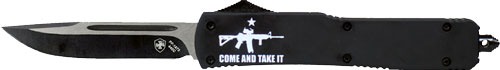 TEMPLAR KNIFE SLIM OTF COME AND TAKE IT AR 3.1" BLACK DP