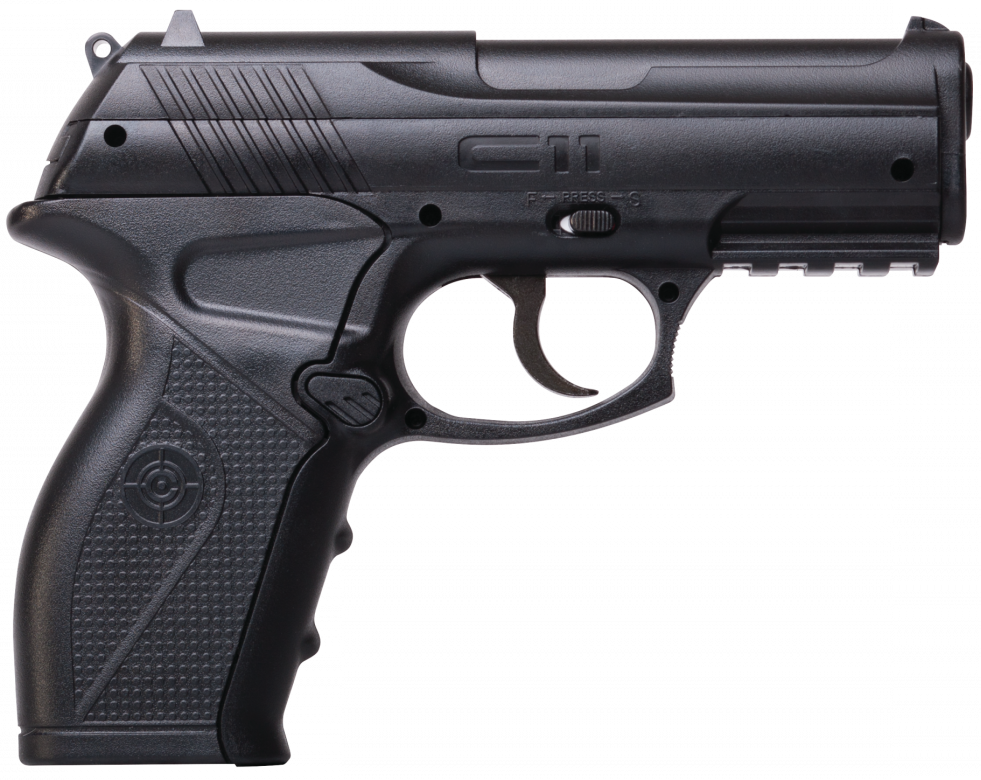 Crosman C11 C11 Air Pistol CO2 177 18+1 Black Polymer Grips