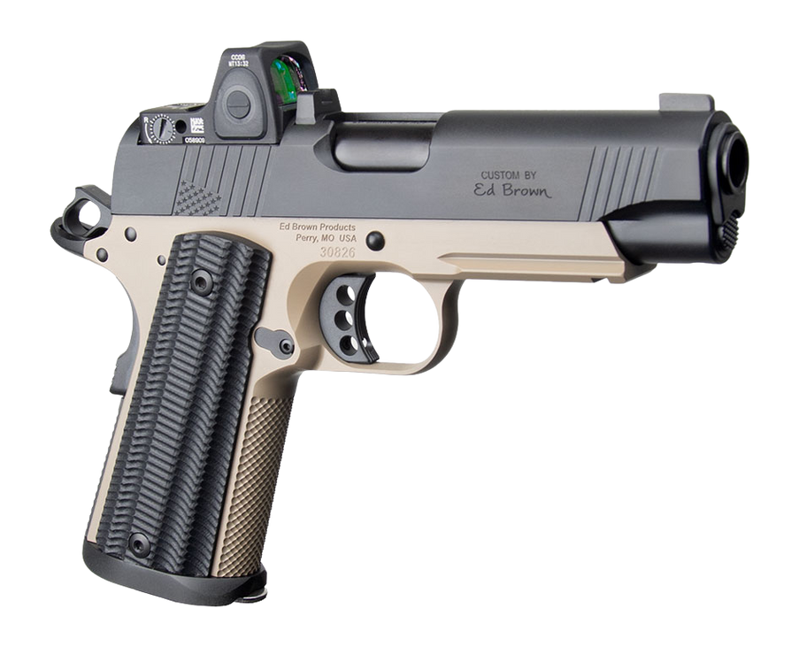 Ed Brown Special Forces Commander SOCOM 45 ACP 4.25" 7rd FDE Pistol w/ Trijicon RMRcc