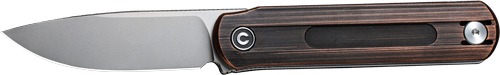 CIVIVI KNIFE FOLDIS 2.67" BLK HAND RUBBED COPPER/SILVER!