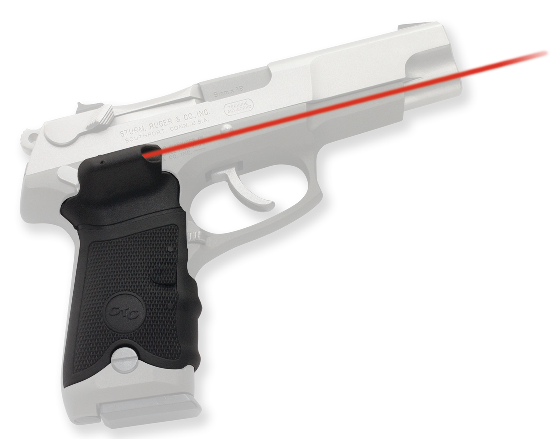 Crimson Trace 011190 Lasergrips  Fits Ruger P-Series, Red Laser Black Polymer