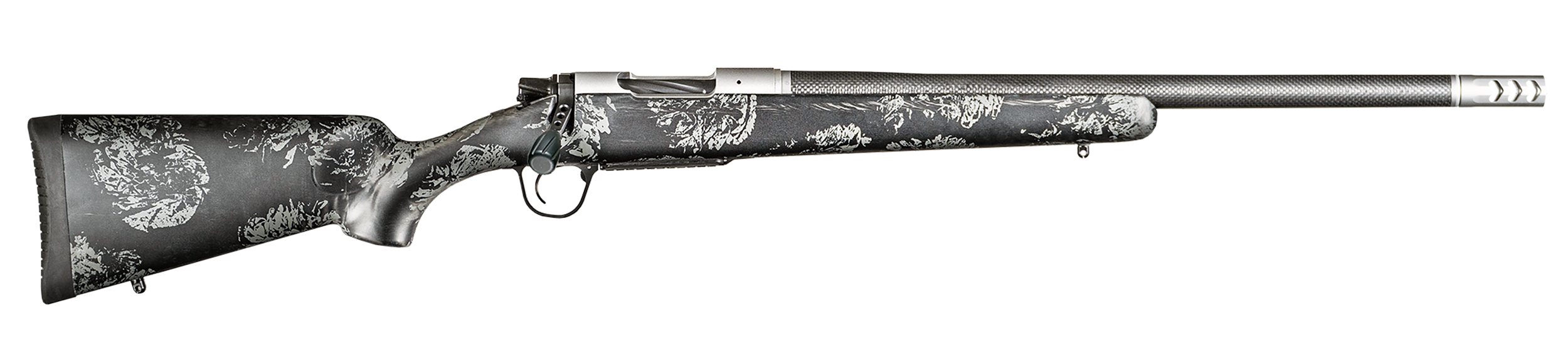 Christensen Arms 8010659800 Ridgeline FFT 22 Creedmoor 4+1 24" Carbon Fiber Threaded Barrel, Stainless Steel Drilled & Tapped Receiver, Carbon w/Gray Accents Sporter FFT Carbon Fiber Stock