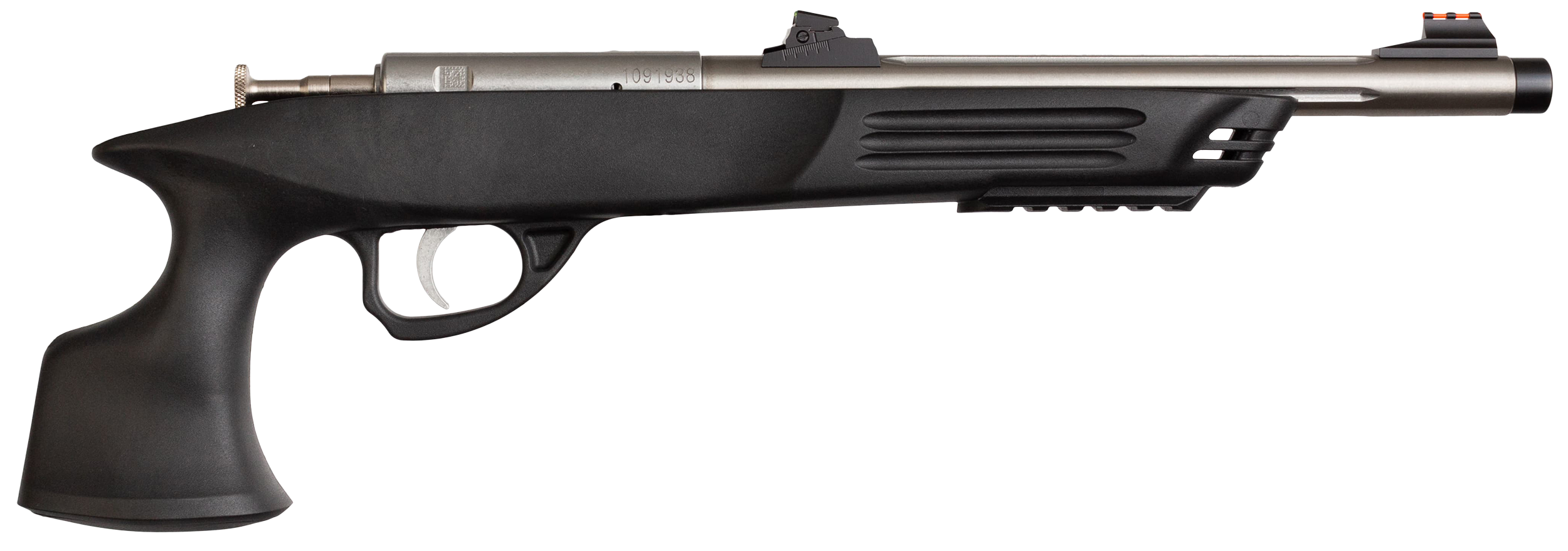 Crickett KSA796 Hunter Adult 22 WMR 1rd 9" Threaded Single Shot Stainless Barrel, Black Synthetic Grips