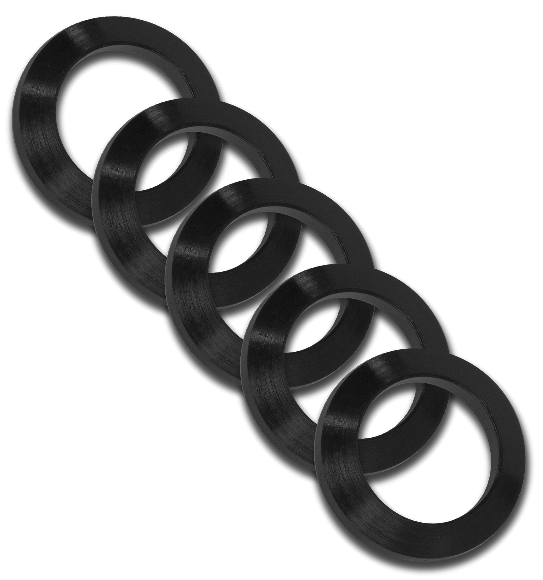 GrovTec US Inc GTHM319 Crush Washer  223 Cal Black Nitride Steel 1/2"-28 tpi Rifle 5 Per Pack