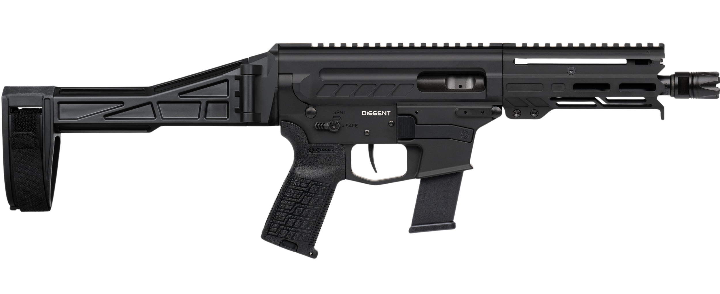 CMMG 45A250F-AB Dissent MKG 45 ACP 13rd 6.50" 5.5"Proprietary Handguard 7075-T6 Aluminum CMMG Zeroed Grip