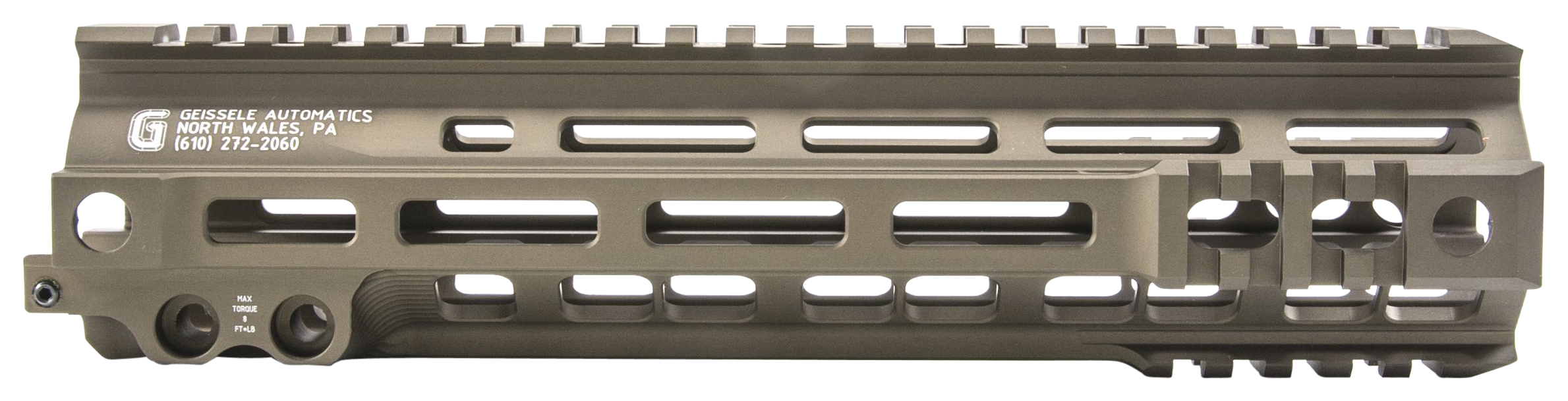 Geissele Automatics 05283S Super Modular Rail MK4 9.30" M-LOK, Desert Dirt Aluminum for AR Platform, Barrel Nut Included