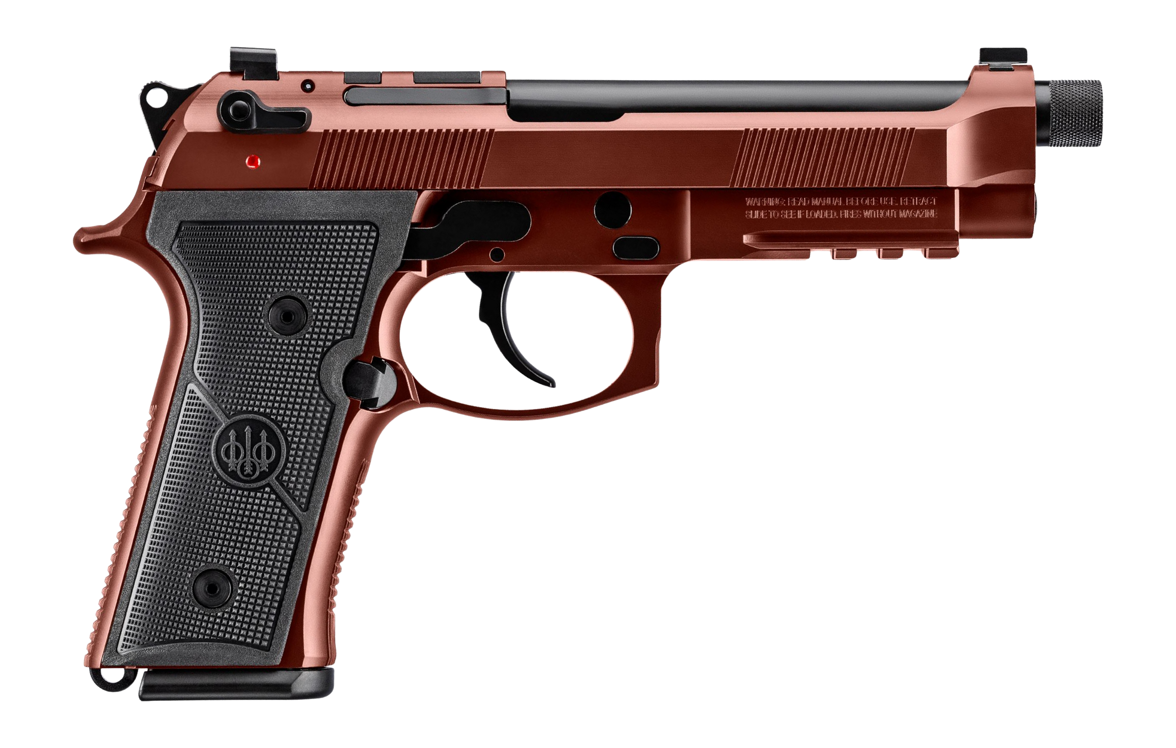 Beretta USA JS92M9A4GCLA15 M9A4 Overlanding Full Size Frame 9mm Luger 15+1 5.10" Black Threaded Barrel, Clay Cerakote Steel Optic Ready/Serrated Slide, Clay Cerakote Aluminum Frame w/Beavertail & Pica