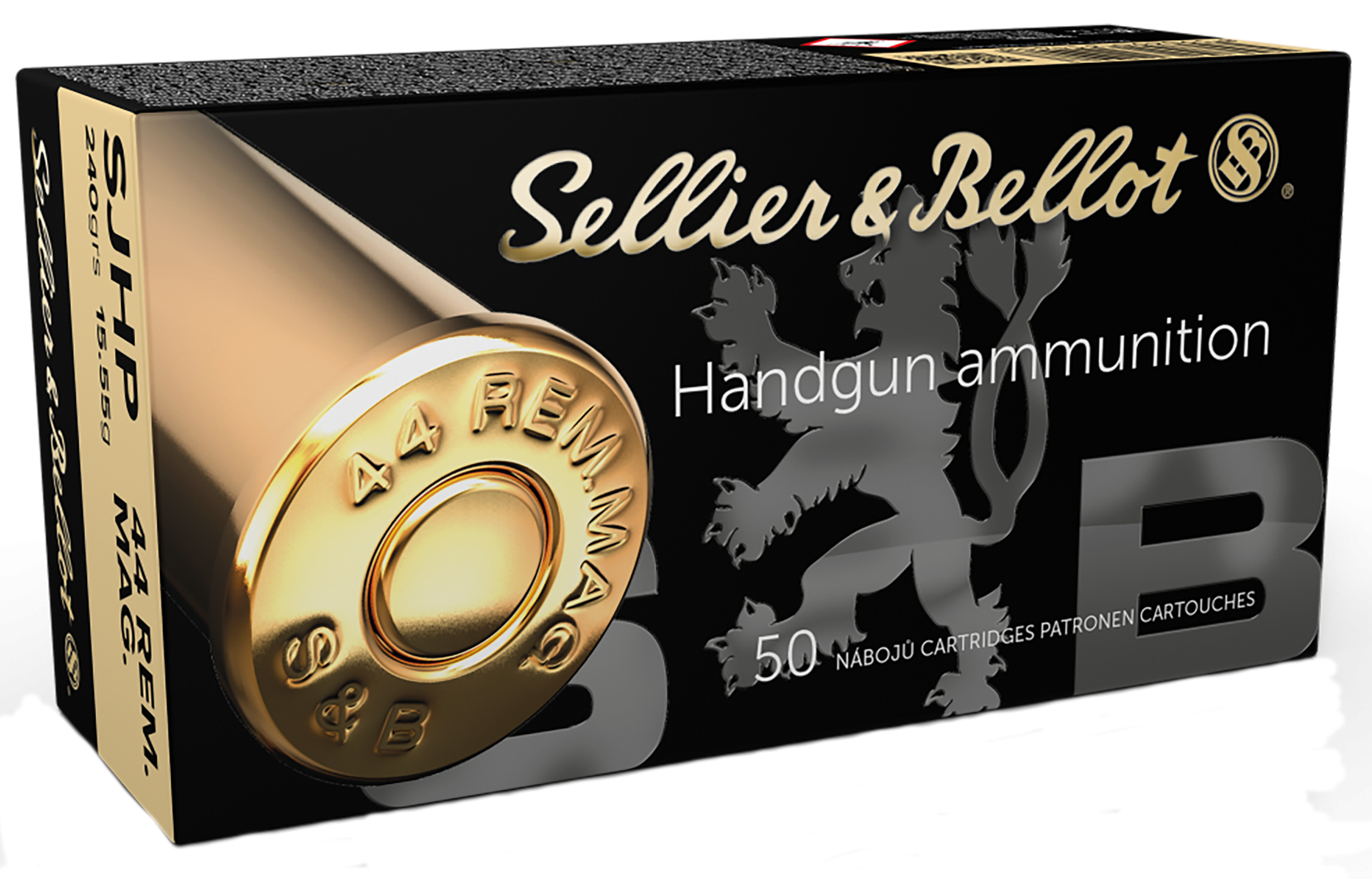 Sellier & Bellot SB44C Handgun 44RemMag 240gr Semi Jacketed Hollow Point 50 Per Box/12 Case